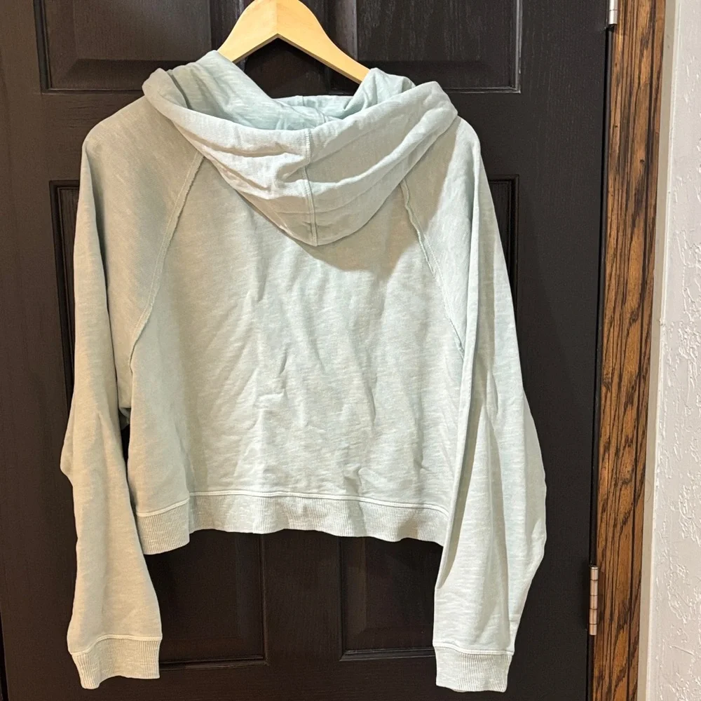 Lucky Brand Light Aqua Zip-Up Hoodie - Picture 3 of 4